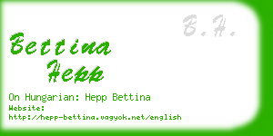 bettina hepp business card